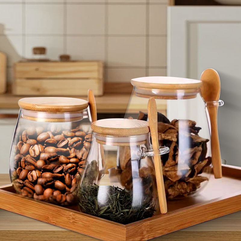 Coffee Tea Sugar Container Set - Tarro de vidrio sellado de 34oz