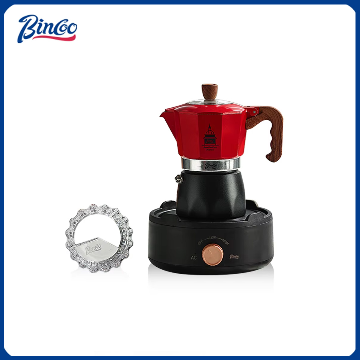 Moka Pot Stove - Bincoo-café Moka de doble válvula, máquina