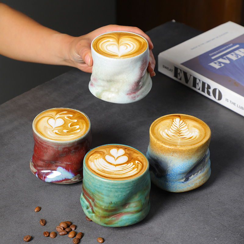 Coffee Tea Essentials - Tazas de café expreso de gres,