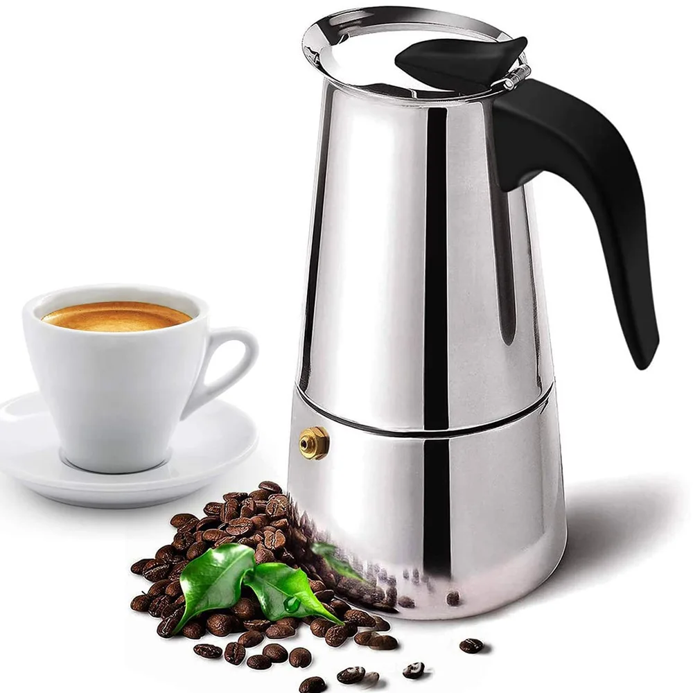 Moka Pot Stove - Cafetera Moka de acero inoxidable de