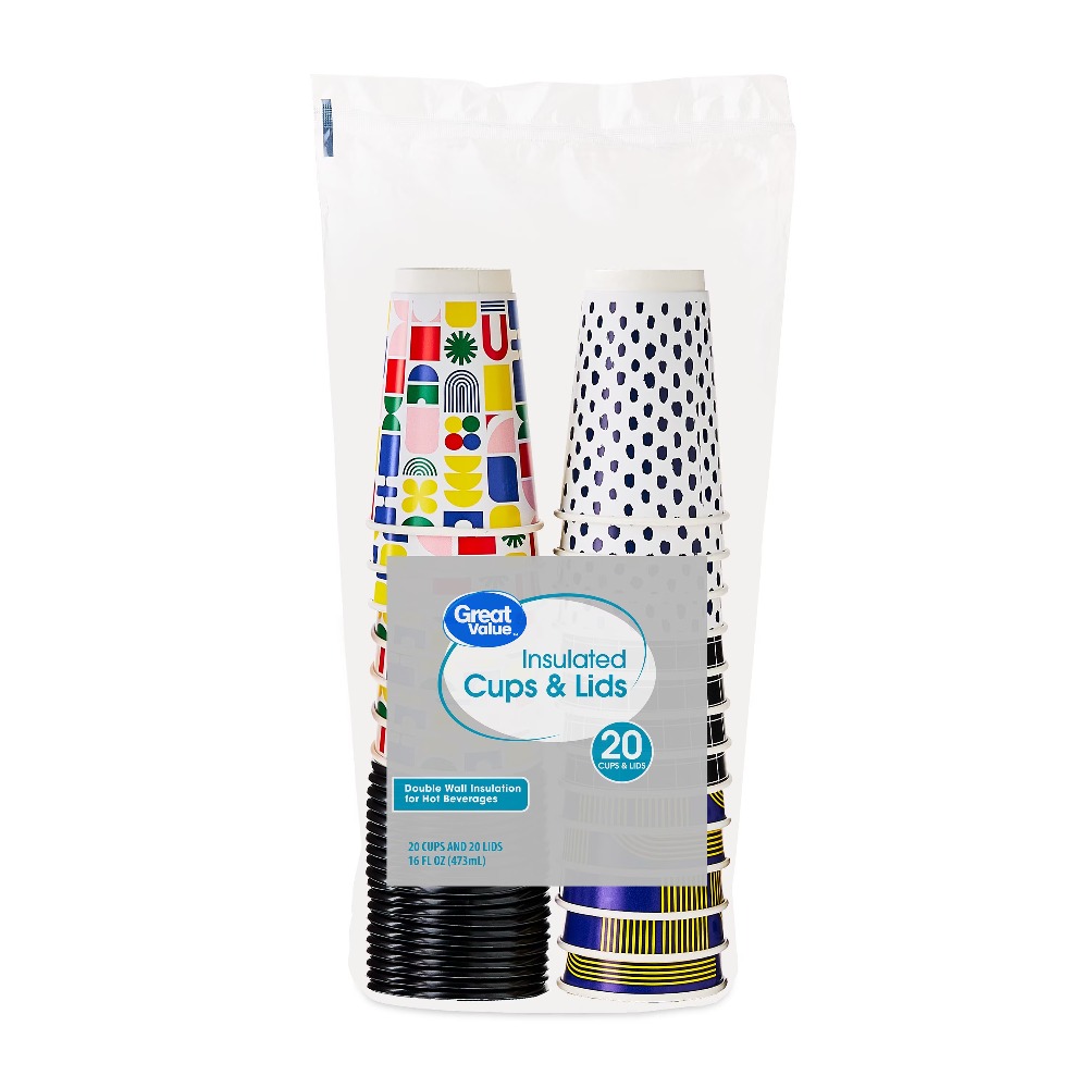 Coffee Tea And Cocoa - Vasos de papel aislantes de 16