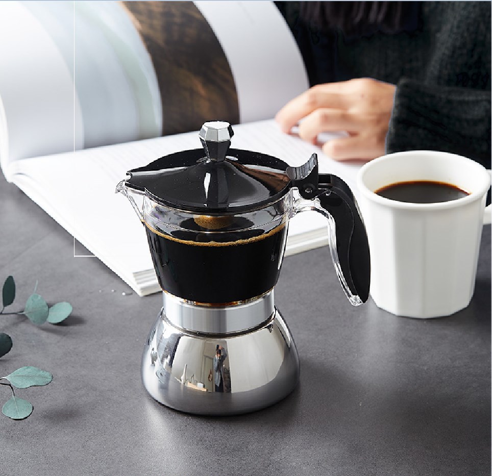 Moka Pot Stove - Cafetera Moka para Inducción, con Tapa