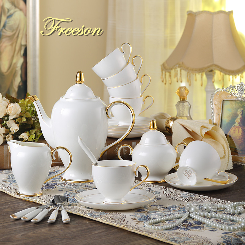 Coffee Tea Sugar - Grace Bone-juego de café de porcelana