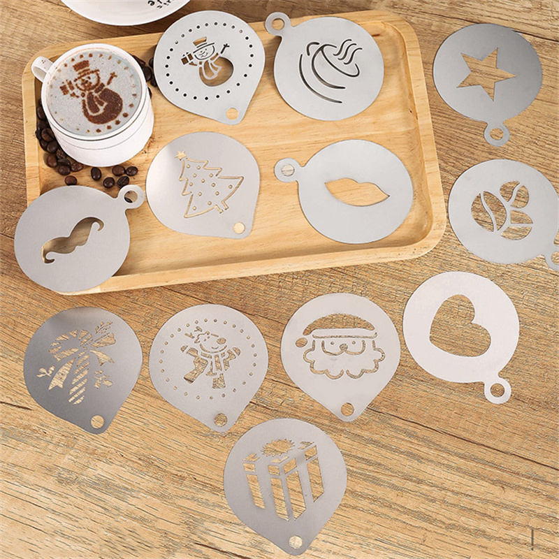 Coffee Stencil Art - Plantilla de espuma de café de