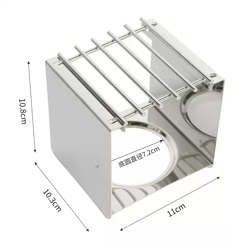 Moka Pot Stove - Soporte Cuadrado de Acero Inoxidable para