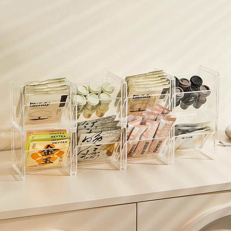 Coffee Tea Sugar - Organizador vertical apilable para bolsitas de