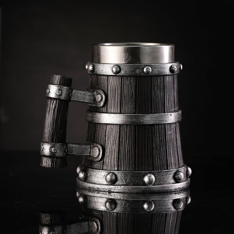 Coffee Tea Tumbler - Vaso de cerveza con efecto madera,