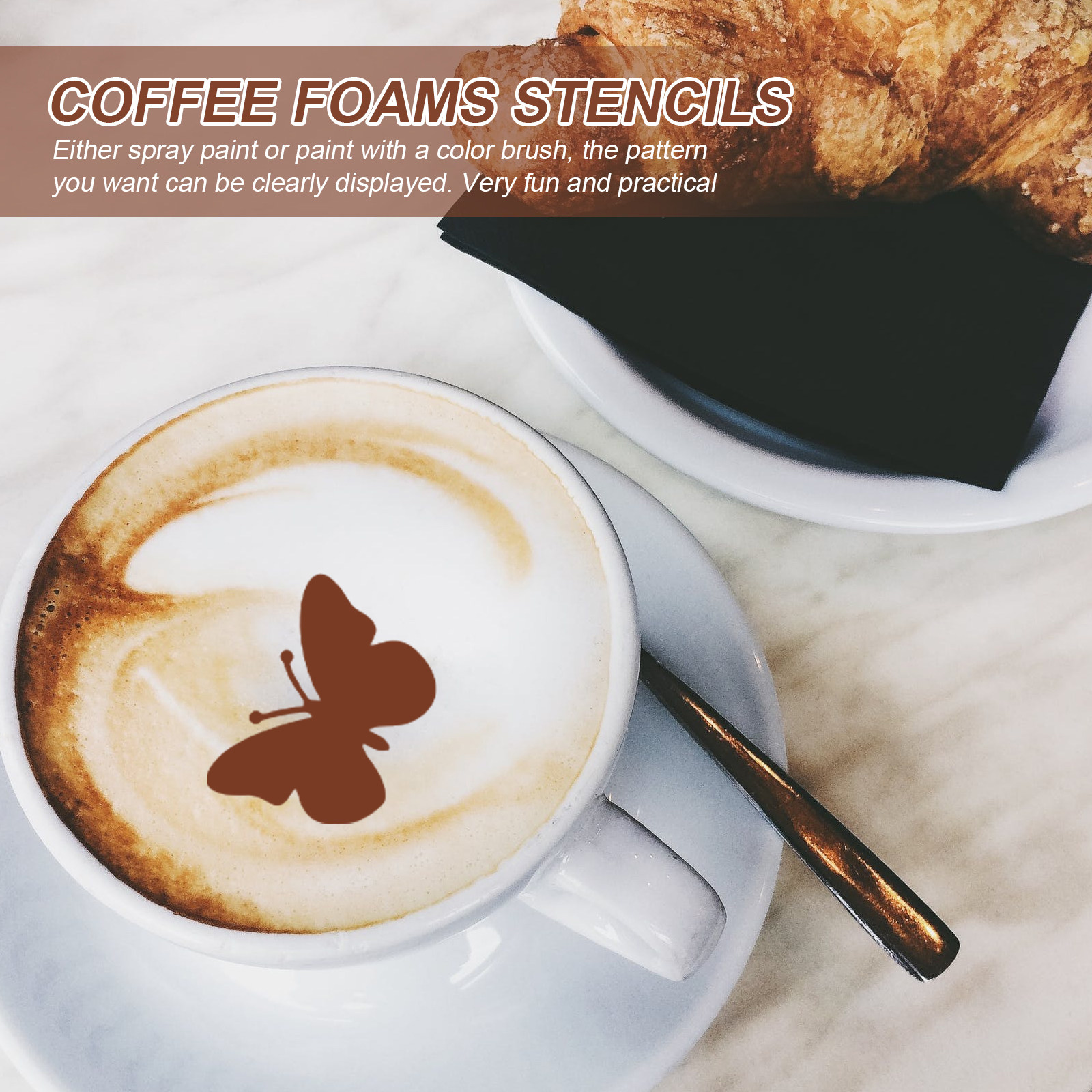 Coffee Stencil Art - 30 Plantillas para Café Latte Resistentes