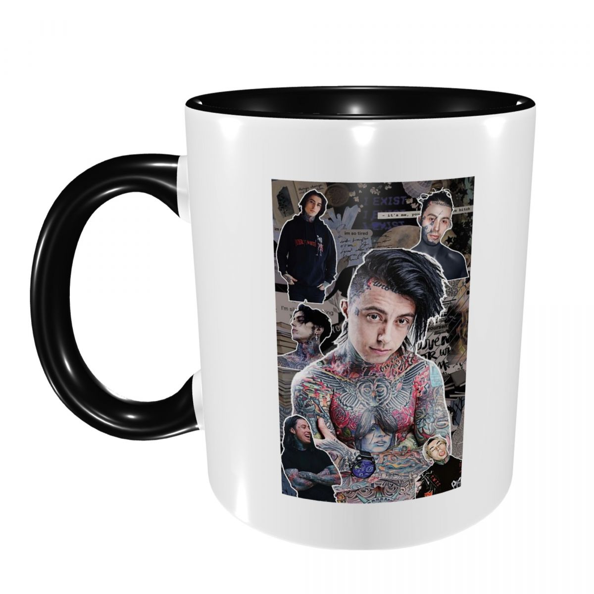 Coffee Tea Photos - Taza de cerámica divertida con collage