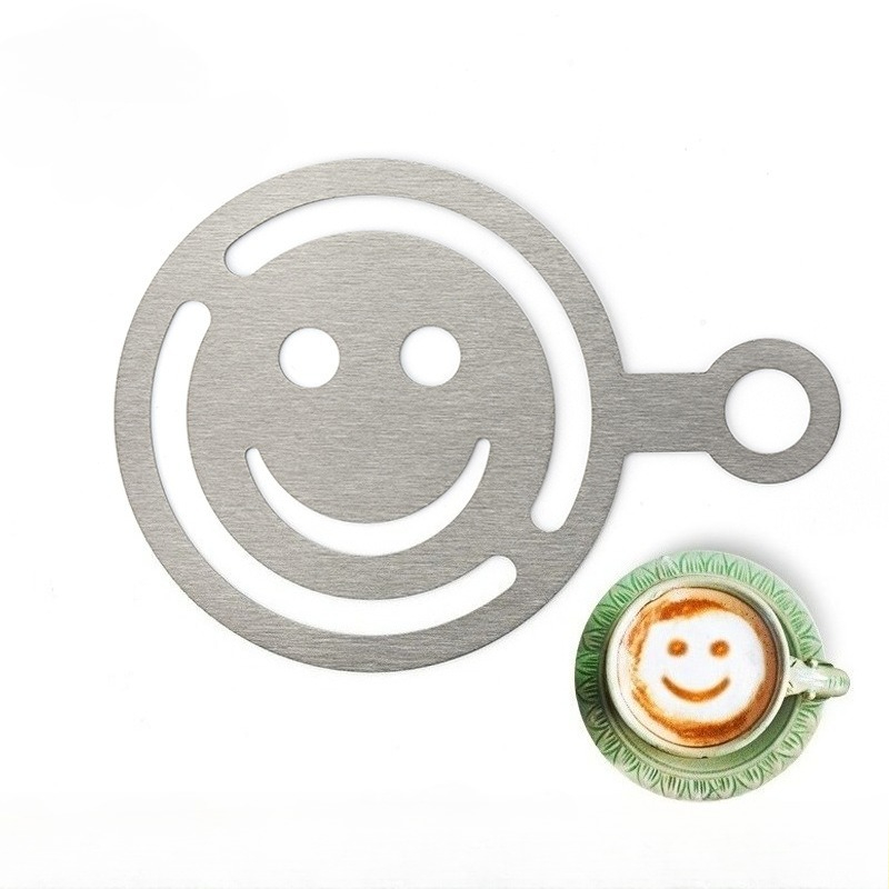 Coffee Stencil Art - Plantilla de acero inoxidable para latte