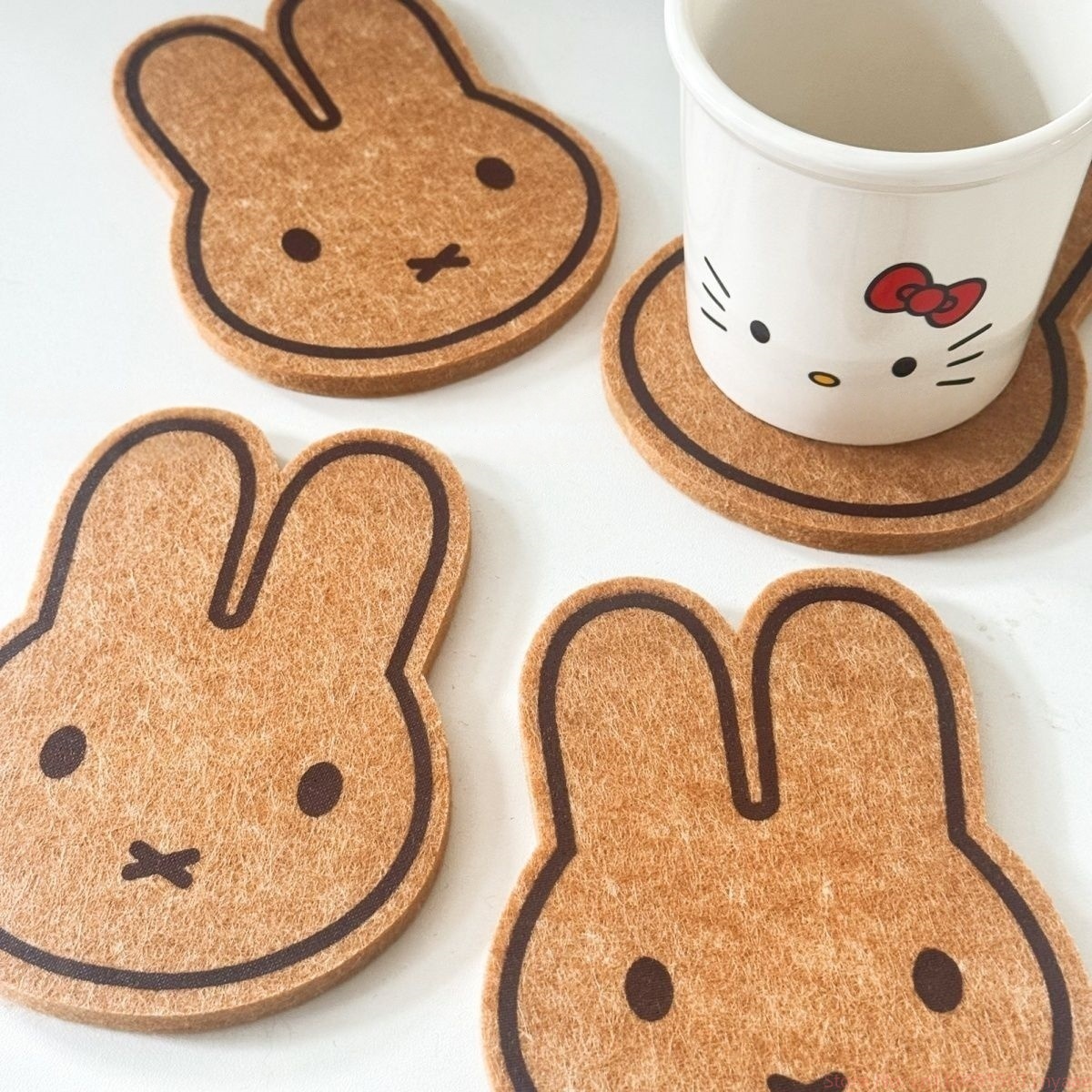 Juego de 2 posavasos de conejo - Coffee Tea Photos reseña y precio