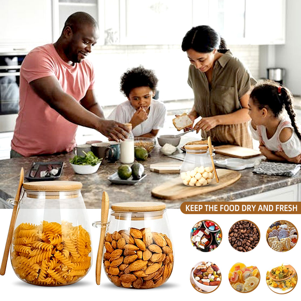 Tarro de vidrio sellado de 34o - Coffee Tea Sugar Container Set reseña y precio