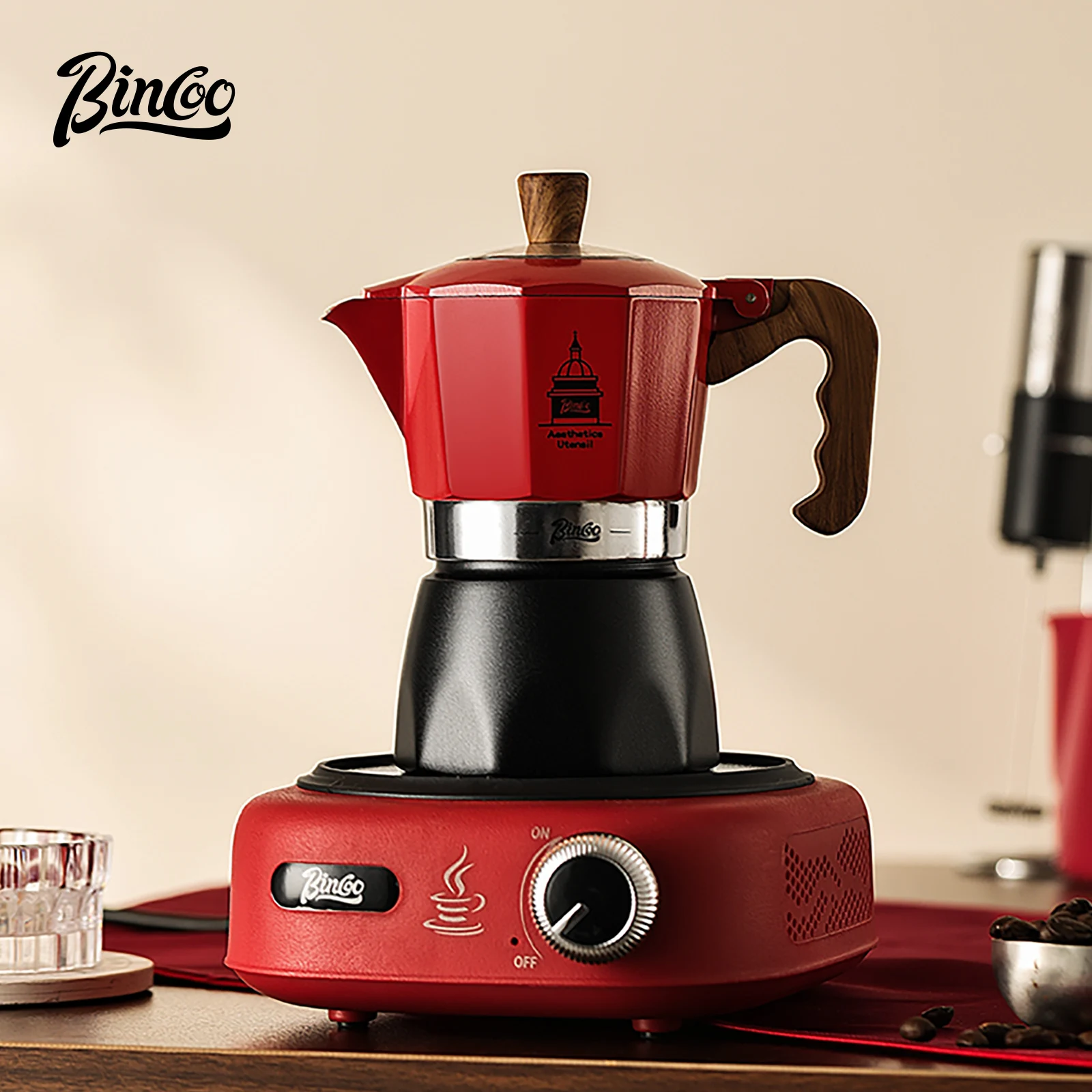 Bincoo-café Moka de doble válv - Moka Pot Stove reseña y precio