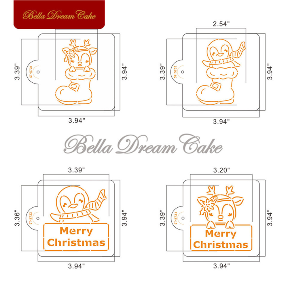 Plantilla de galletas de pingü - Coffee Stencil Art reseña y precio
