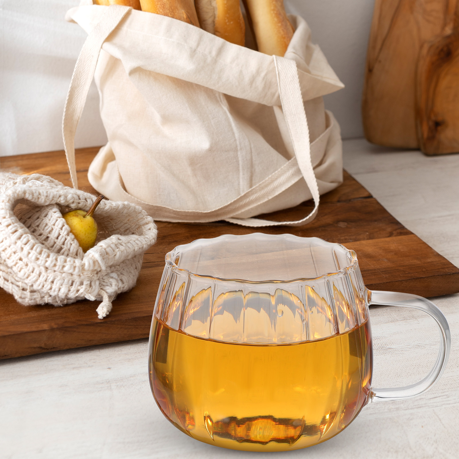 2 Tazas de Vidrio Transparente - Coffee Tea Photos reseña y precio