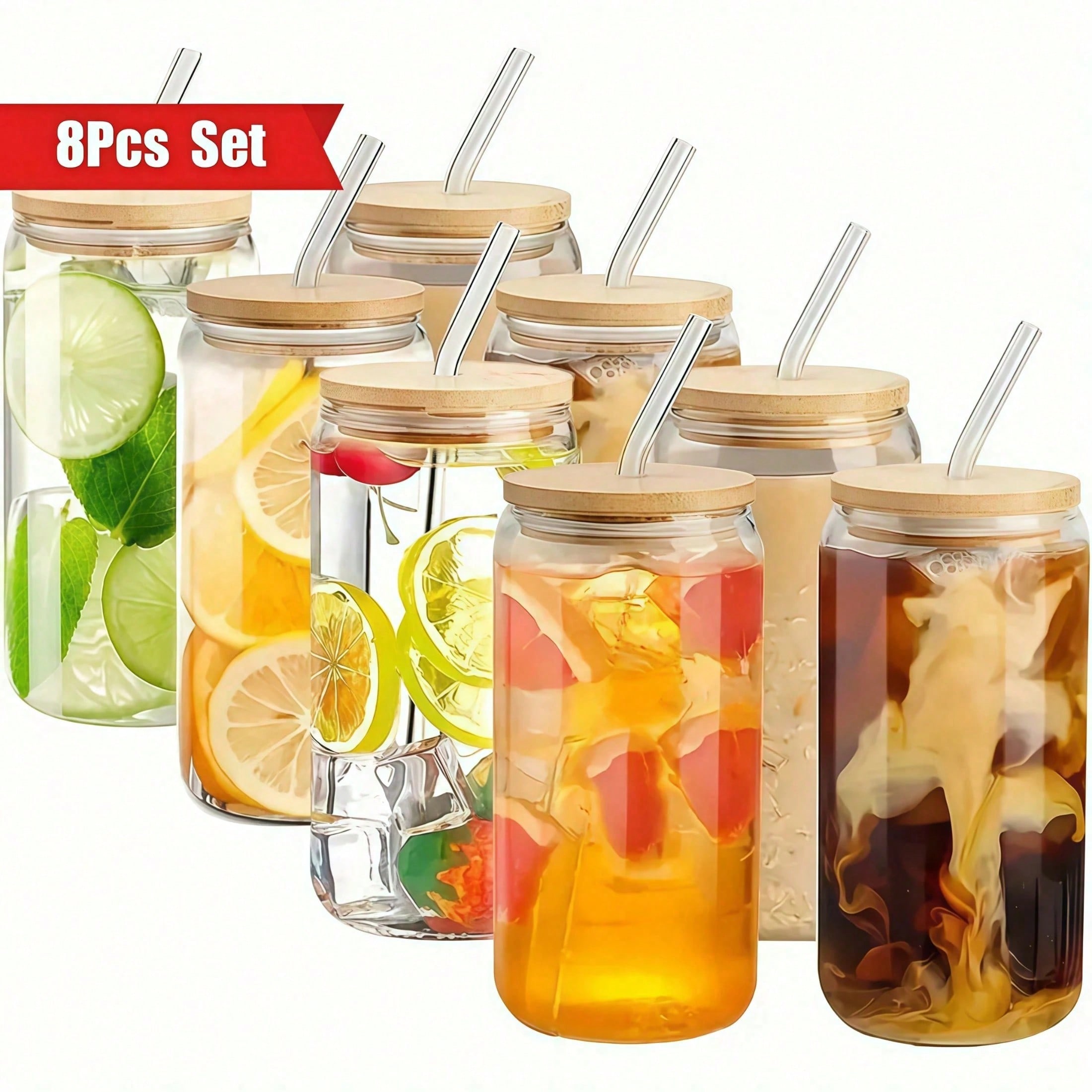 8 piezas, vaso de vidrio con t - Coffee Tea Essentials reseña y precio