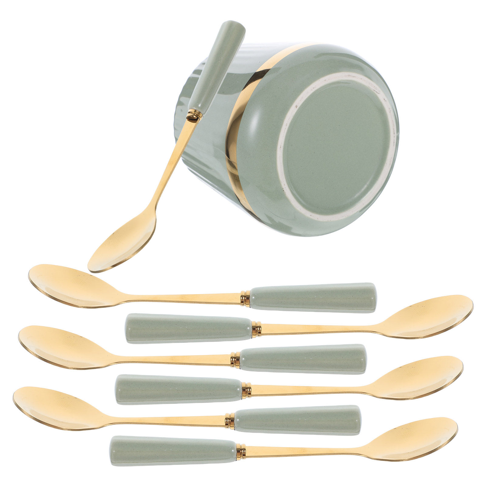Juego de 7 Cucharas de Café, M - Coffee Tea Sugar reseña y precio