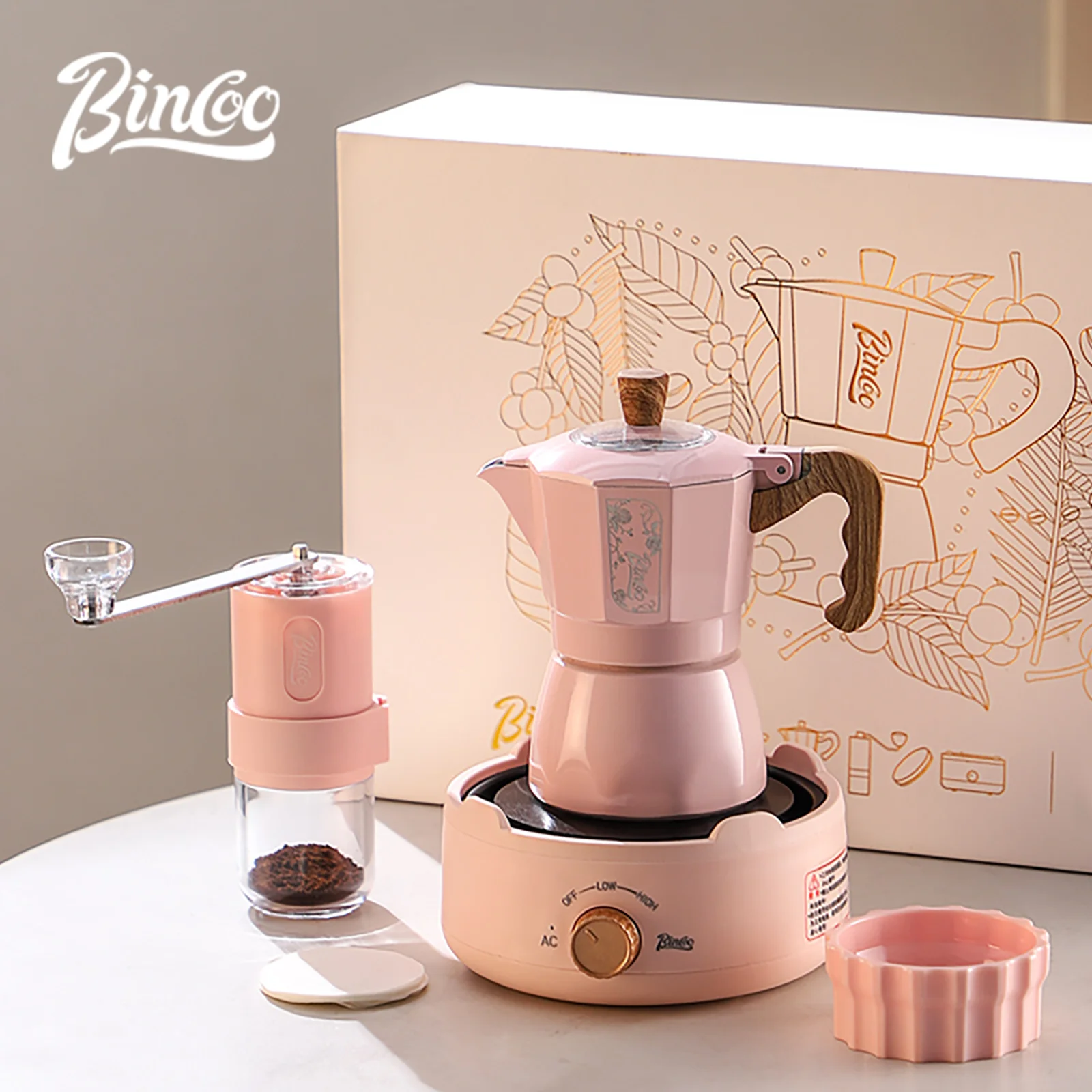 BINCOO-olla Moka de doble válv - Moka Pot Stove reseña y precio