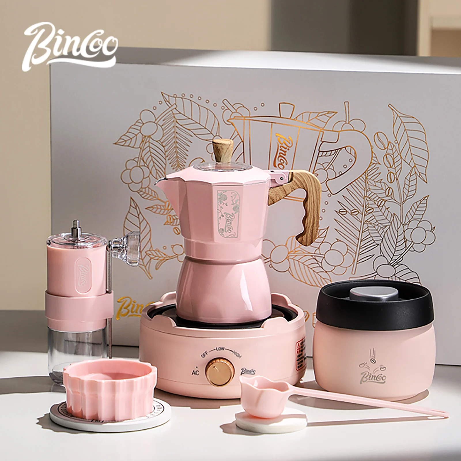 BINCOO-olla Moka de doble válv - Moka Pot Stove reseña y precio