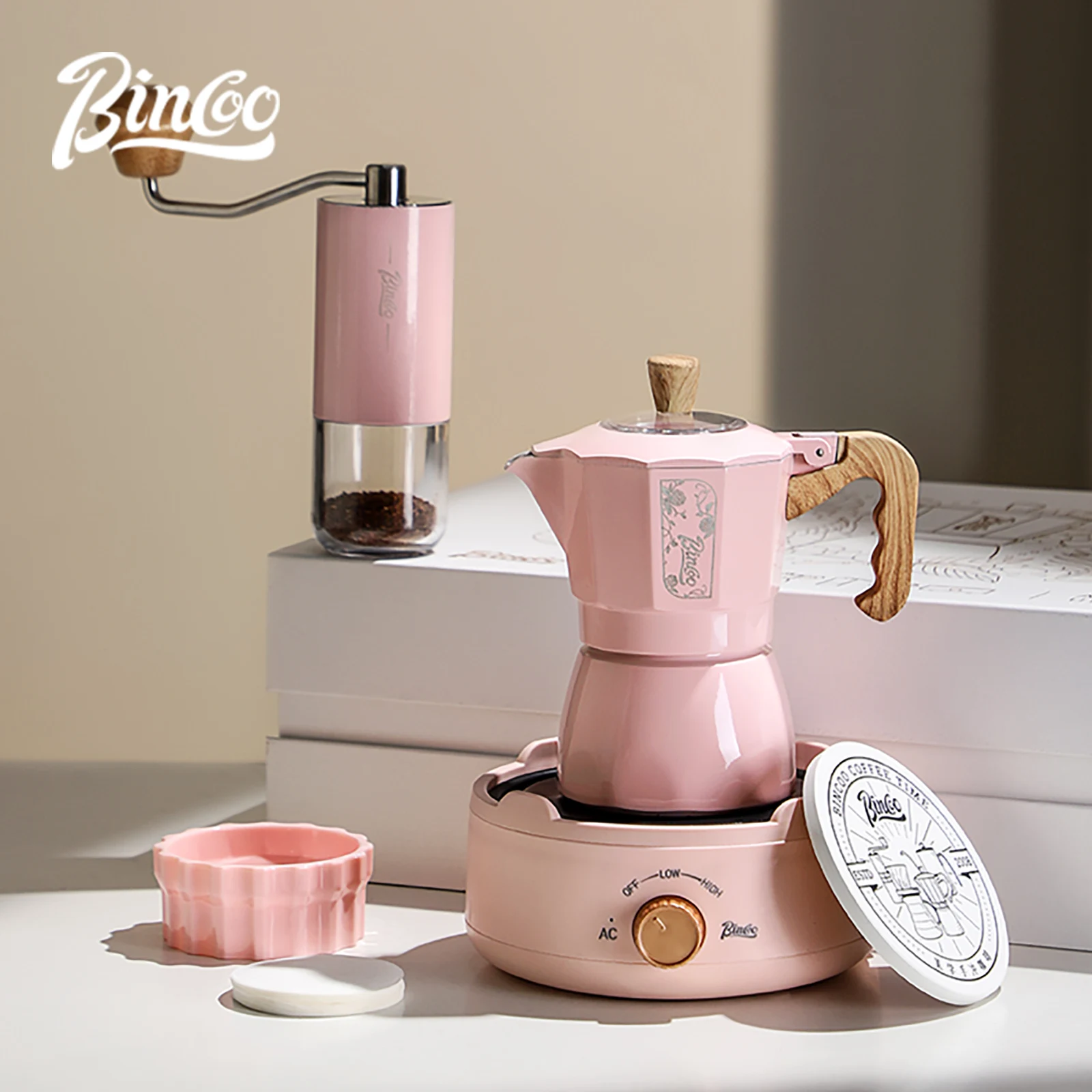 BINCOO-olla Moka de doble válv - Moka Pot Stove reseña y precio