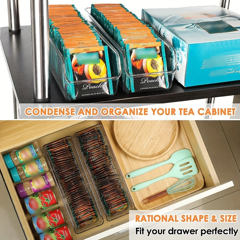 Caja organizadora transparente - Coffee Tea Sugar reseña y precio