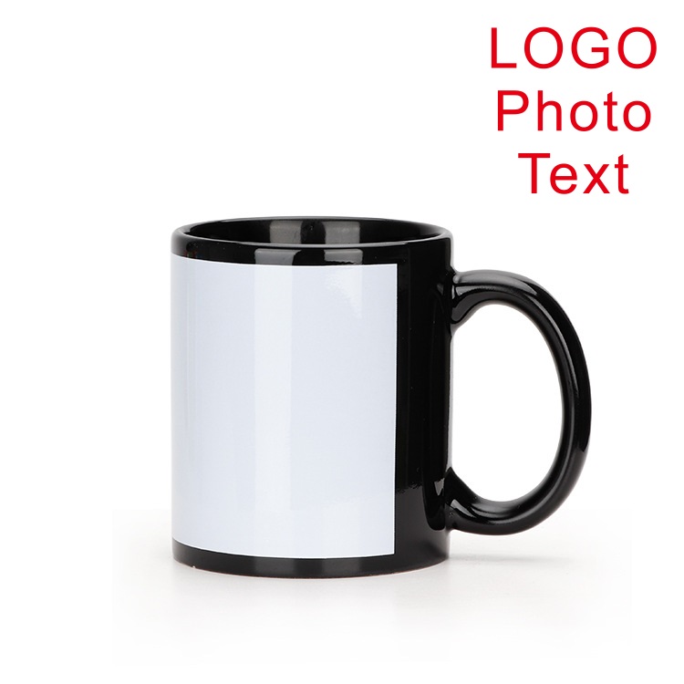 Taza negra con logotipo DIY, T - Coffee Tea Photos reseña y precio