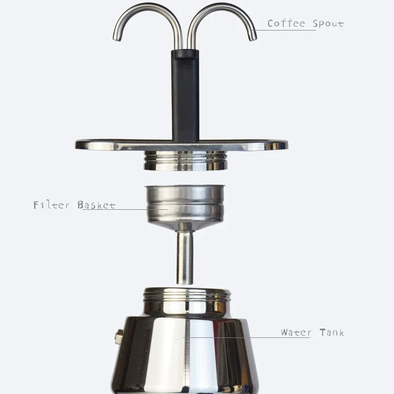 Mini olla Moka de 200ML, doble - Moka Pot Stove reseña y precio