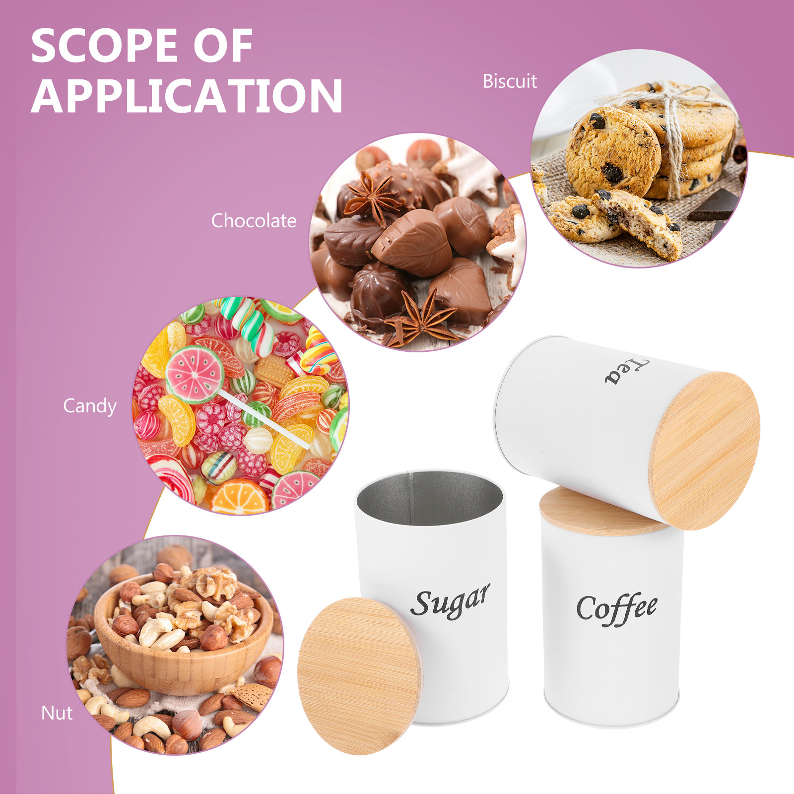 Juego de 3 Recipientes Herméti - Coffee Tea Sugar reseña y precio