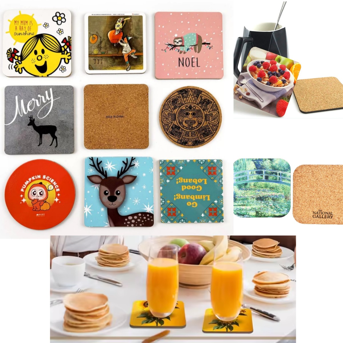 Posavasos de corcho antidesliz - Coffee Tea Photos reseña y precio