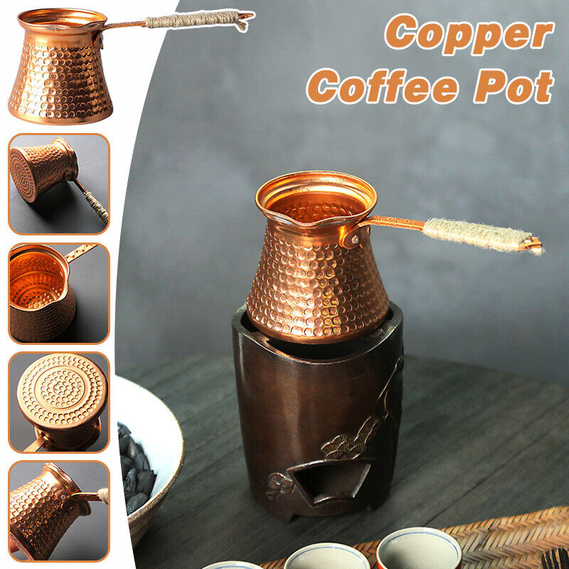 Cafetera de cobre antiguo, caf - Moka Pot Stove reseña y precio
