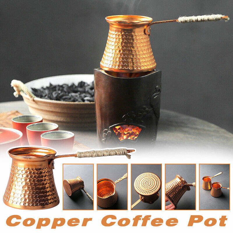 Cafetera de cobre antiguo, caf - Moka Pot Stove reseña y precio