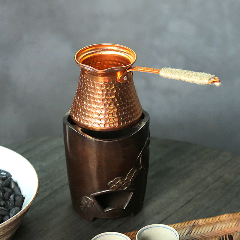 Cafetera de cobre antiguo, caf - Moka Pot Stove reseña y precio