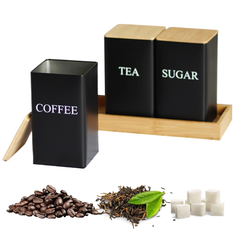 Juego de 3 Recipientes para Té - Coffee Tea Sugar Container Set reseña y precio