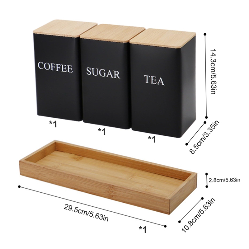 Juego de 3 Recipientes para Té - Coffee Tea Sugar Container Set reseña y precio