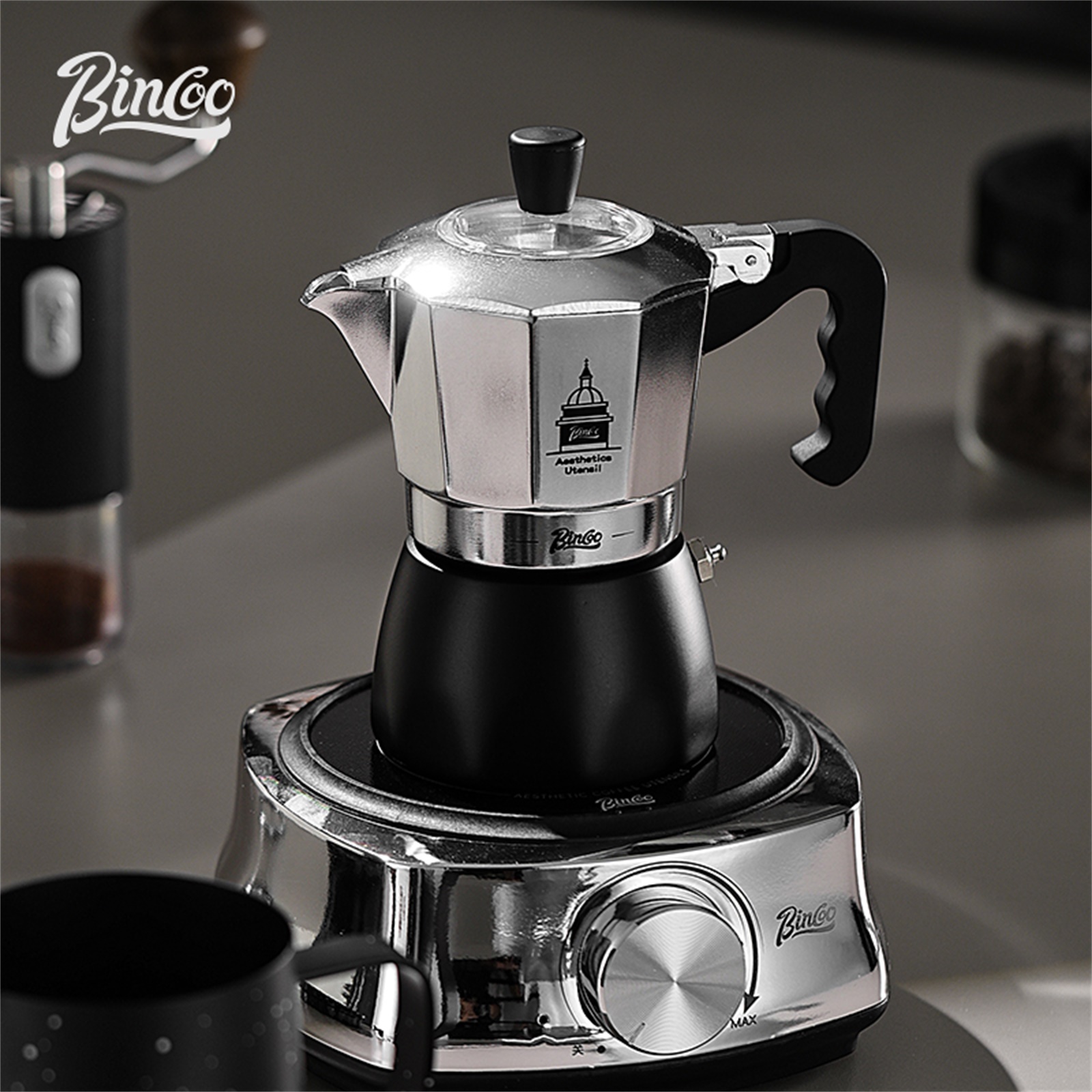 BINCOO Olla Moka de doble válv - Moka Pot Stove reseña y precio
