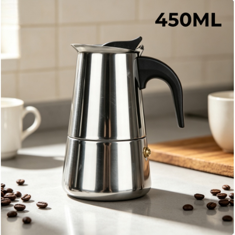 Cafetera Moka de Acero Inoxida - Moka Pot Stove reseña y precio