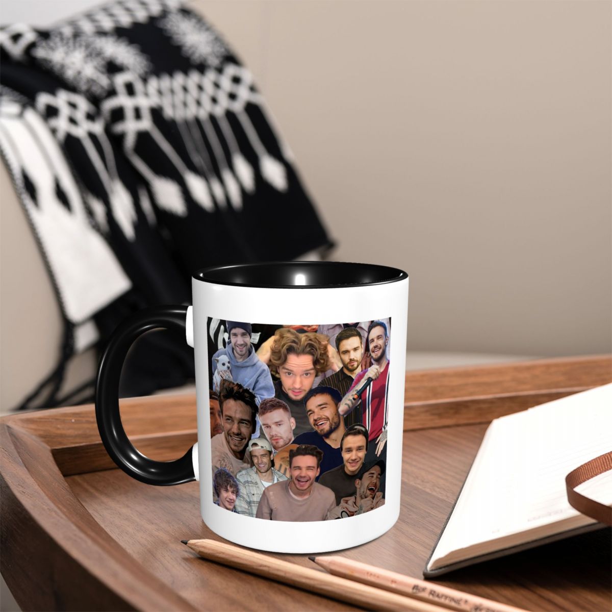 Taza con collage de fotos de L - Coffee Tea Photos reseña y precio