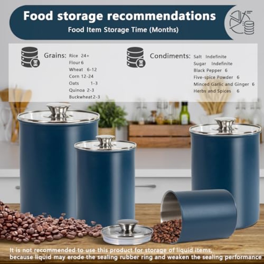 Juego de Recipientes Hermético - Coffee Tea Sugar Container Set reseña y precio