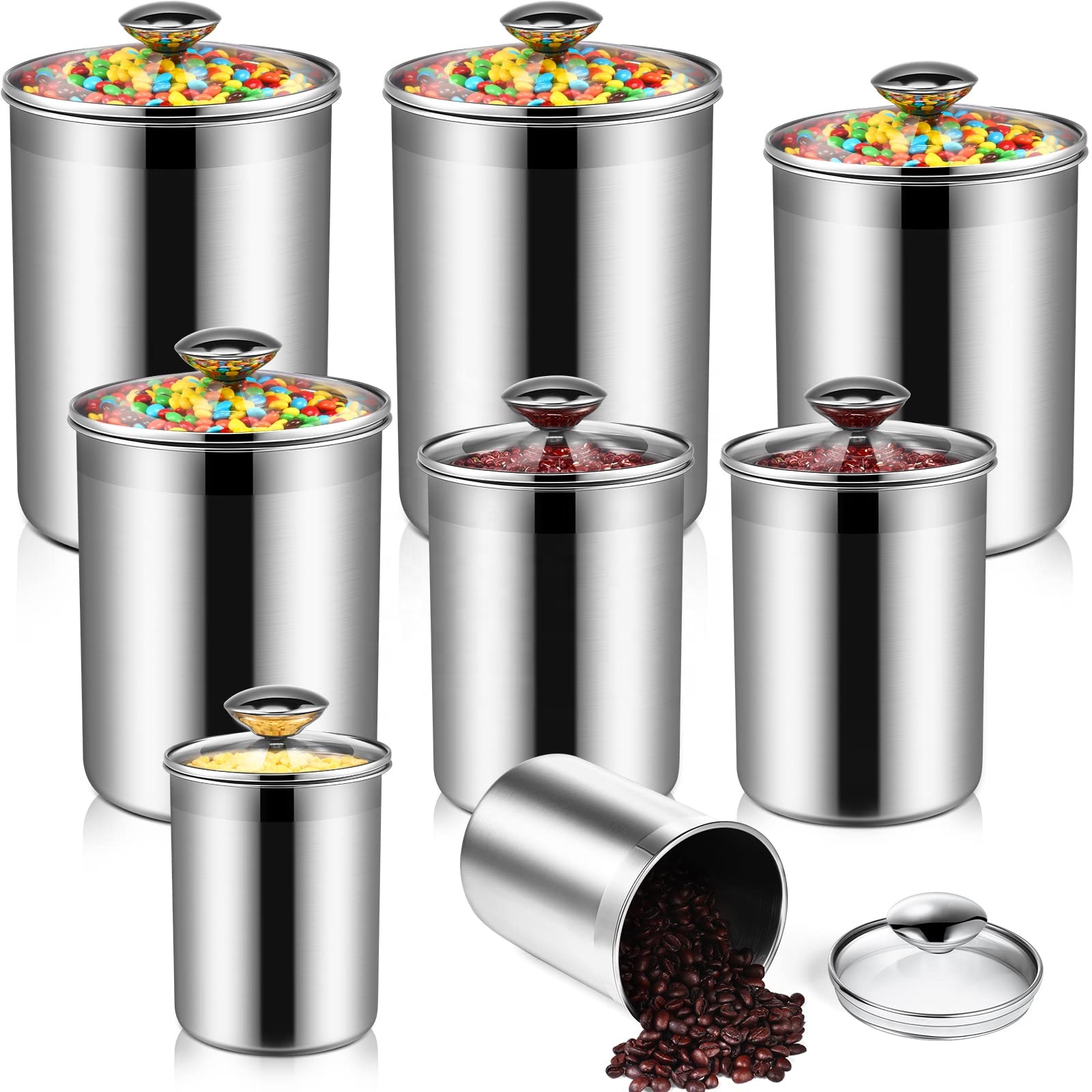 Contenedores de almacenamiento - Coffee Tea Sugar Container Set reseña y precio
