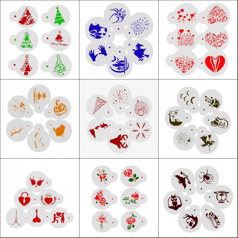 Aomily-plantillas especiales p - Coffee Stencil Art reseña y precio